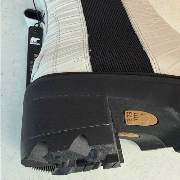 Sorel Joan Now Boots Womens 8 Sea/Salt Leather Waterproof Chelsea - Picture 10 of 11